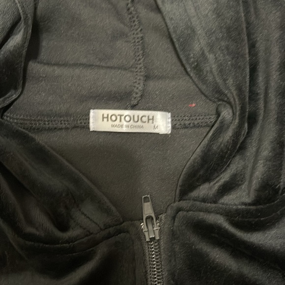 Hot Touch Black Velvet Jacket Size M - Picture 4 of 7